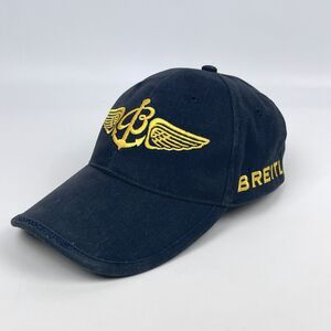 Breitling Hat Swiss Chronographs Watch Since 1884 Embroidered Navy Strapback
